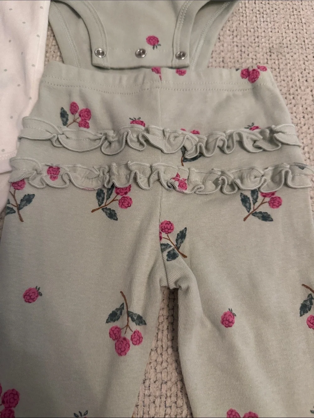 Carter's Sage Floral & Cream Baby One-Piece Set